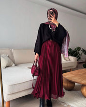 Pleated Chiffon Skirt